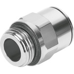 Festo Straight Threaded Adaptor, G 3/8 Male to Push In 14 mm, Threaded-to-Tube Connection Style, 570450
