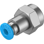 Festo Straight Threaded Adaptor, R 1/8 Male to Push In 4 mm, Threaded-to-Tube Connection Style, 130709