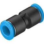 Festo QSM Series Straight Tube-to-Tube Adaptor, Push In 6 mm to Push In 6 mm, Tube-to-Tube Connection Style, 130759