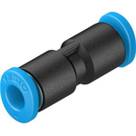 Festo QSM Series Straight Tube-to-Tube Adaptor, Push In 4 mm to Push In 4 mm, Tube-to-Tube Connection Style, 130758