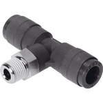 Festo Tee Threaded Adaptor, Push In 6 mm to Push In 6 mm, Threaded-to-Tube Connection Style, 160524