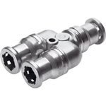 Festo CRQSY Series Y Tube-to-Tube Adaptor, Push In 8 mm to Push In 8 mm, Tube-to-Tube Connection Style, 130658