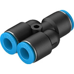 Festo QSY Series Y Tube-to-Tube Adaptor, Push In 8 mm to Push In 8 mm, Tube-to-Tube Connection Style, 130809