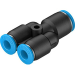 Festo QSY Series Y Tube-to-Tube Adaptor, Push In 8 mm to Push In 6 mm, Tube-to-Tube Connection Style, 130813