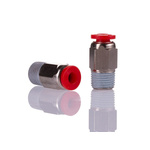 Norgren, Push In 4 mm to R 1/8, Threaded-to-Tube Connection Style