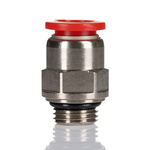 Norgren Pneufit C Series Push-in Fitting, G 1/4 Male to Push In 10 mm, Threaded-to-Tube Connection Style