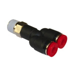 Norgren, Push In 4 mm to Push In 4 mm, Threaded-to-Tube Connection Style