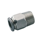 Norgren, R 3/8 Male to Push In 12 mm, Threaded-to-Tube Connection Style