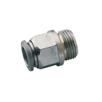 Norgren Pneufit S Series Straight Threaded Adaptor, G 1/4 Male to Push In 6 mm, Threaded-to-Tube Connection Style