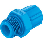 Festo CK Series Straight Fitting, G 1/8 Male to Push In 6 mm, Threaded-to-Tube Connection Style, 6254