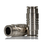 Norgren PNEUFIT 10 Series Straight Tube-to-Tube Adaptor, Push In 10 mm to Push In 10 mm, Tube-to-Tube Connection Style,