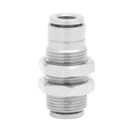 Norgren PNEUFIT 10 Series Straight Threaded Adaptor, Push In 8 mm to Push In 8 mm, Threaded Connection Style, 10029