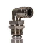 Norgren PNEUFIT 10 Series Straight Threaded Adaptor, Push In 8 mm to Push In 8 mm, Threaded-to-Tube Connection Style,