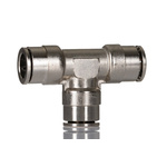 Norgren PNEUFIT 10 Series Straight Fitting, Push In 10 mm to Push In 10 mm, Tube-to-Tube Connection Style