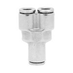 Norgren PNEUFIT 10 Series Y Fitting, Push In 8 mm to Push In 8 mm, Tube-to-Tube Connection Style, 10082