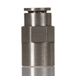 Norgren PNEUFIT 10 Series Straight Threaded Adaptor, G 1/4 Male to Push In 8 mm, Threaded-to-Tube Connection Style,