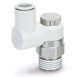 SMC AS Series One-touch Fitting, R 1/8 to Push In 4 mm, Threaded-to-Tube Connection Style