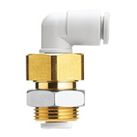 SMC KQ2 Series Elbow Fitting, Push In 6 mm to Push In 6 mm, Tube-to-Tube Connection Style