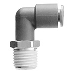 SMC KR Series Male Stud Elbow, R 1/4 to Push In 8 mm, Threaded-to-Tube Connection Style
