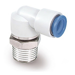 SMC KS Series Male Stud Elbow, M5 x 0.8 to Push In 6 mm, Threaded-to-Tube Connection Style