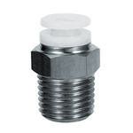 SMC KG Series Male Connector, R 1/2 to Push In 12 mm, Threaded-to-Tube Connection Style