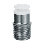SMC KG Series Hexagon Socket Head Male Connector, R 1/8 to Push In 6 mm, Threaded-to-Tube Connection Style