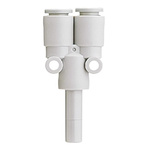 SMC KQ2 Series Y Tube-to-Tube Adaptor, Push In 10 mm to Push In 10 mm, Tube-to-Tube Connection Style