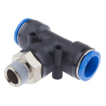 Festo QS Series Tee Threaded Adaptor, Push In 16 mm to Push In 16 mm, Threaded-to-Tube Connection Style, 164959
