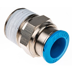 Festo QS Series Straight Threaded Adaptor, R 1/2 Male to Push In 12 mm, Threaded-to-Tube Connection Style, 153010