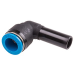 Festo QS Series Elbow Threaded Adaptor, R 1/2 Male to Push In 12 mm, Threaded-to-Tube Connection Style, 153054