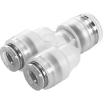 Festo NPQP Series Y Tube-to-Tube Adaptor, Push In 12 mm to Push In 10 mm, Tube-to-Tube Connection Style, 133127