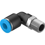 Festo Elbow Threaded Adaptor, R 1/8 Male to Push In 6 mm, Threaded-to-Tube Connection Style, 130729