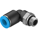 Festo Elbow Threaded Adaptor, G 1/8 Male to Push In 8 mm, Threaded-to-Tube Connection Style, 132050