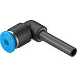 Festo QS Series Elbow Tube-toTube Adaptor, Push In 3 mm to Push In 3 mm, Tube-to-Tube Connection Style, 153349
