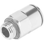 Festo Straight Threaded Adaptor, G 1/8 Male to Push In 6 mm, Threaded-to-Tube Connection Style, 558662
