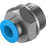 Festo Straight Threaded Adaptor, G 3/8 Male to Push In 8 mm, Threaded-to-Tube Connection Style, 132043