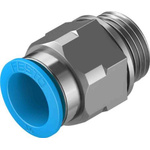 Festo Straight Threaded Adaptor, G 1/2 Male to Push In 16 mm, Threaded-to-Tube Connection Style, 132047