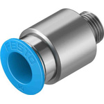 Festo Straight Threaded Adaptor, G 1/8 Male to Push In 10 mm, Threaded-to-Tube Connection Style, 133000