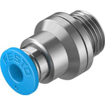 Festo Straight Threaded Adaptor, G 1/8 Male to Push In 4 mm, Threaded-to-Tube Connection Style, 133008