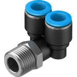 Festo Y Threaded Adaptor, Push In 12 mm to Push In 12 mm, Threaded-to-Tube Connection Style, 153181