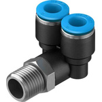 Festo Y Threaded Adaptor, Push In 8 mm to Push In 8 mm, Threaded-to-Tube Connection Style, 153176