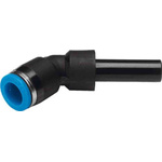Festo QSW Series Elbow Tube-toTube Adaptor, Push In 6 mm to Push In 6 mm, Tube-to-Tube Connection Style, 130618