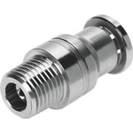 Festo Straight Threaded Adaptor, R 1/8 Male to Push In 6 mm, Threaded-to-Tube Connection Style, 132330