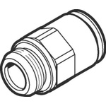 Festo NPQM Series Straight Threaded Adaptor, G 1/4 Male to Push In 6 mm, Threaded-to-Tube Connection Style, 558664