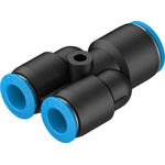 Festo QSY Series Y Tube-to-Tube Adaptor, Push In 12 mm to Push In 10 mm, Tube-to-Tube Connection Style, 130815