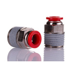 Norgren, Push In 10 mm to R 1/2, Threaded-to-Tube Connection Style