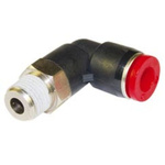 Norgren Pneufit C Series Swivel Elbow, R 1/4 to Push In 6 mm, Threaded-to-Tube Connection Style, Pneufit