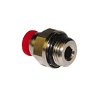 Norgren Pneufit Series Straight Fitting, G 3/8 Male to Push In 10 mm, Threaded-to-Tube Connection Style, C0225