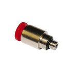 Norgren Pneufit Series Straight Fitting, M5 Male to Push In 4 mm, Threaded-to-Tube Connection Style, C022A