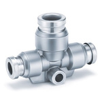 SMC KQB2T Series Tube-to-Tube Adaptor, Push In 8 mm to Push In 8 mm